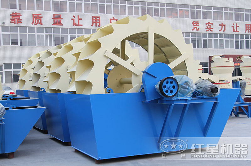 輪斗式洗砂機款型多樣，單輪、雙輪、三輪這都有